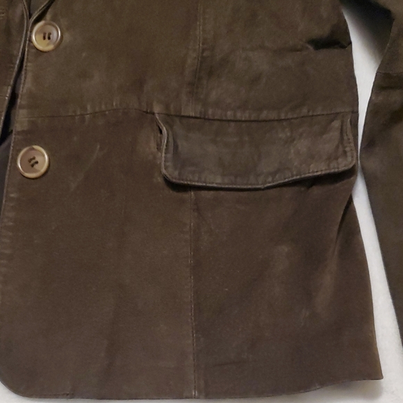 Margaret Godfrey Suede Leather Blazer - Picture 4 of 14